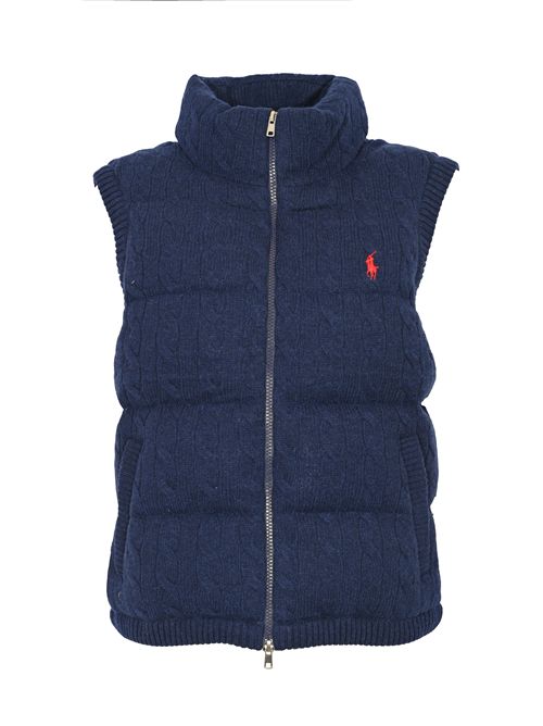 Gilet puffer a trecce in lana e cashmere POLO RALPH LAUREN | 211966120500